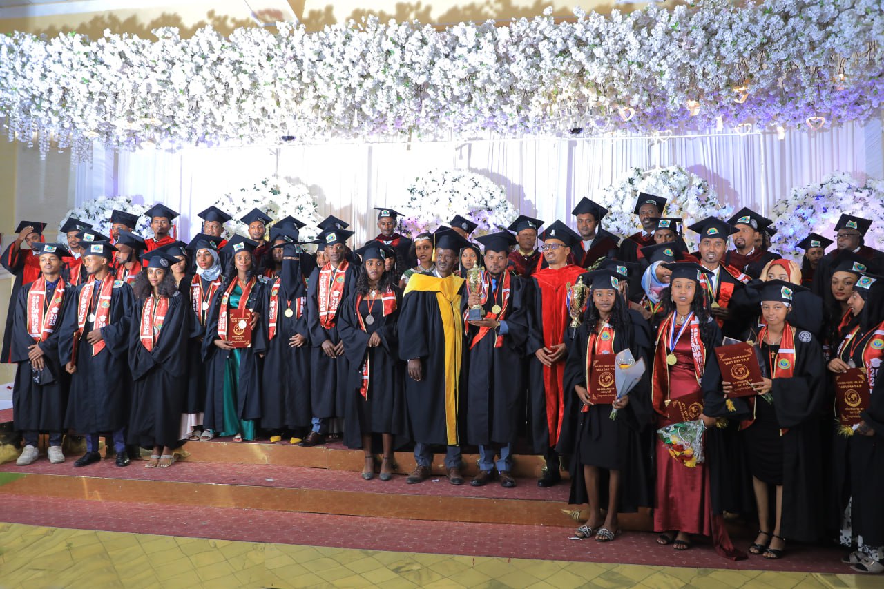 Students receiving recognition at Golden State College graduation